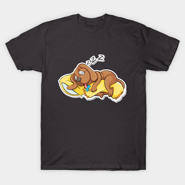 cute dog sleeping T-Shirt by PG